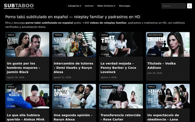 Screenshot of subtaboo.com