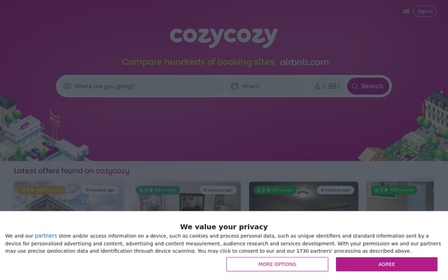 Screenshot of cozycozy.com