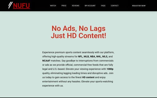 Screenshot of nufu.tv