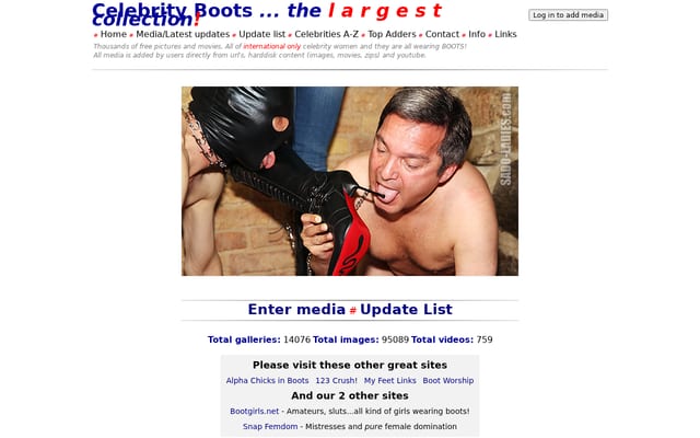 Screenshot of celebboots.com