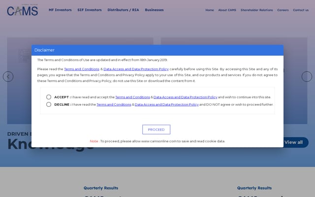 Screenshot of camsonline.com