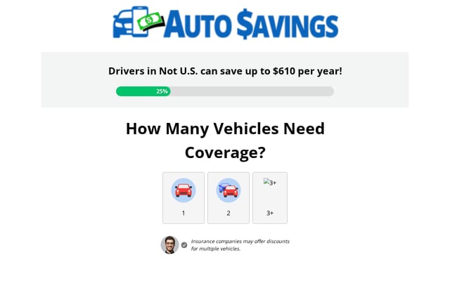 Screenshot of autosavings.io