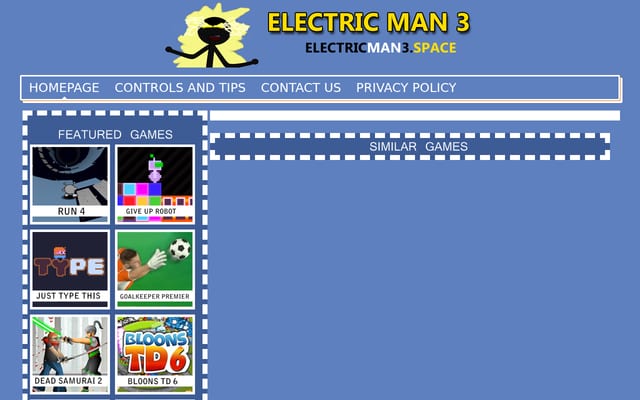 Screenshot of electricman3.space