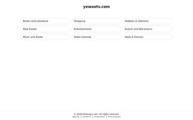 Screenshot of yewootv.com