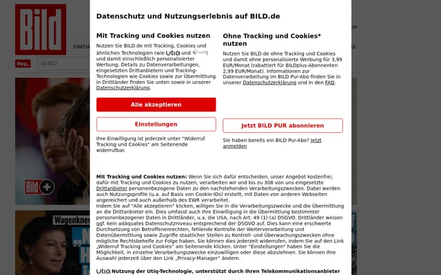 Screenshot of bild.de