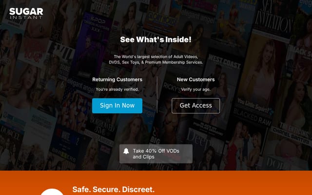 Screenshot of sugarinstant.com