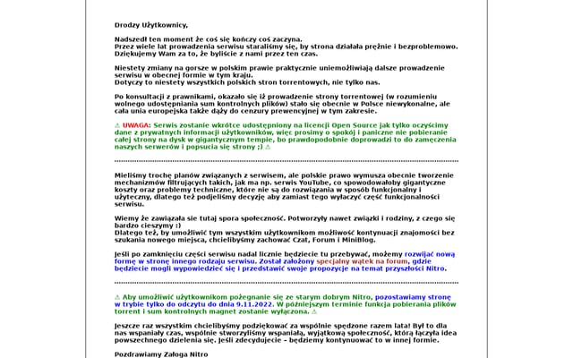 Screenshot of nitro.to