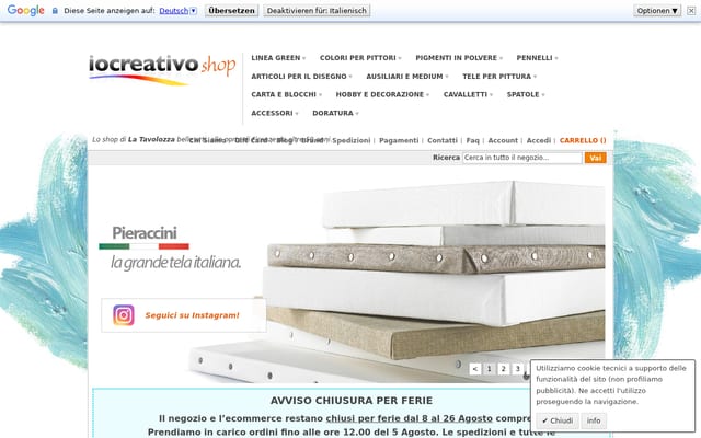 Screenshot of iocreativoshop.com