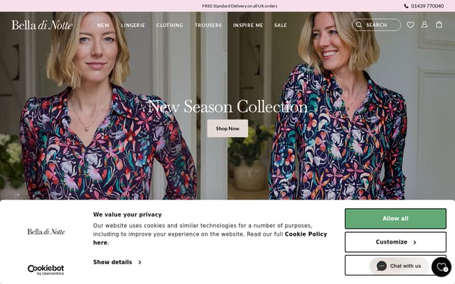 Screenshot of belladinotte.com