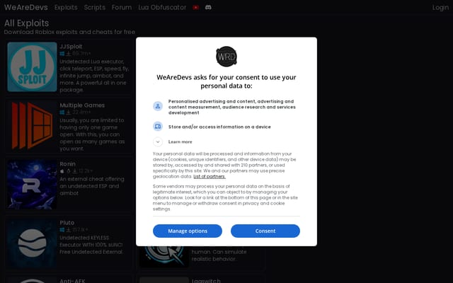 Screenshot of wearedevs.net