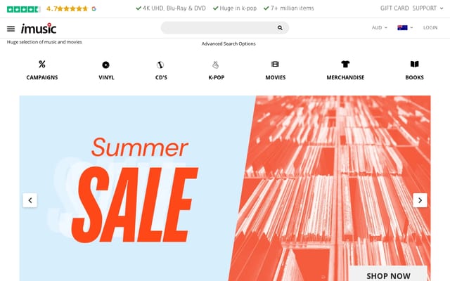 Screenshot of imusic.au