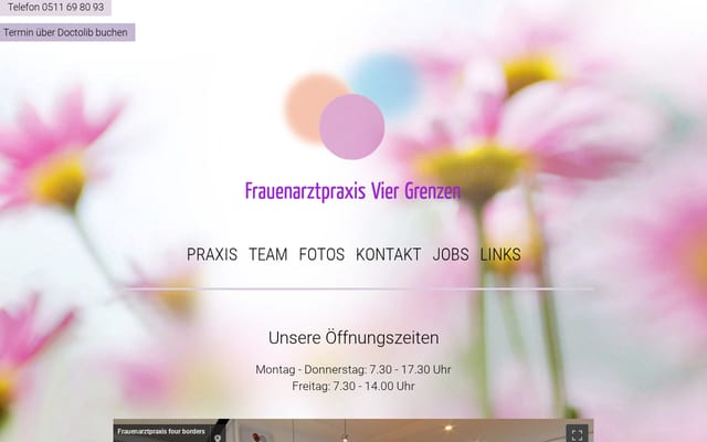 Screenshot of frauenarzt-viergrenzen.de