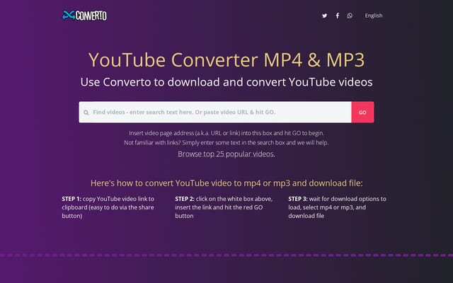 Screenshot of converto.re