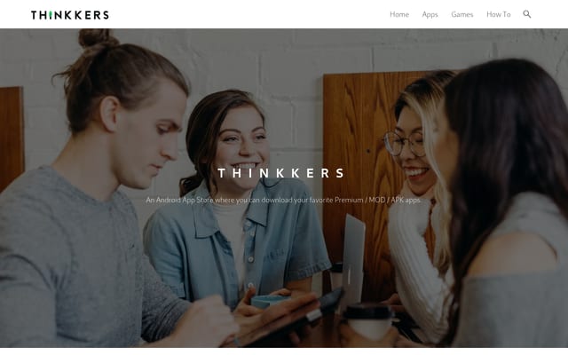 Screenshot of thinkkers.com