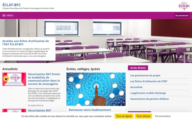 Screenshot of eclat-bfc.fr