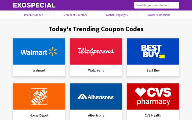 Screenshot of exospecial.com