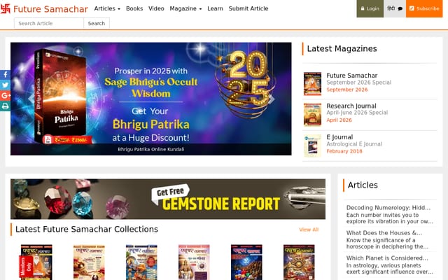 Screenshot of futuresamachar.com
