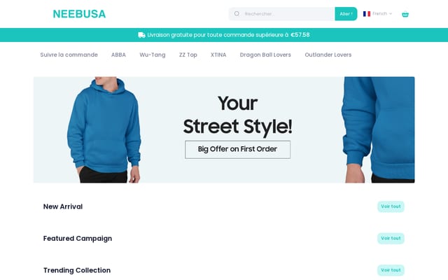 Screenshot of neebusa.com