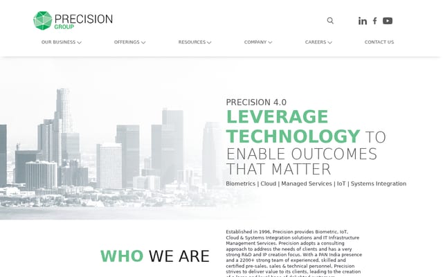 Screenshot of precisionit.co.in
