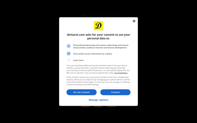 Screenshot of divitarot.com