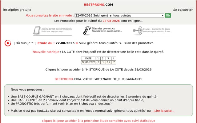 Screenshot of bestprono.com