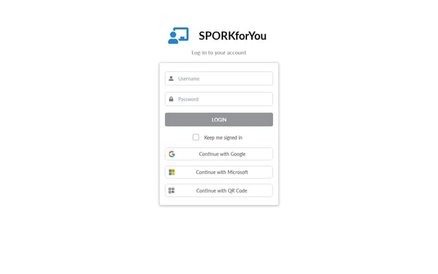 Screenshot of spork.school
