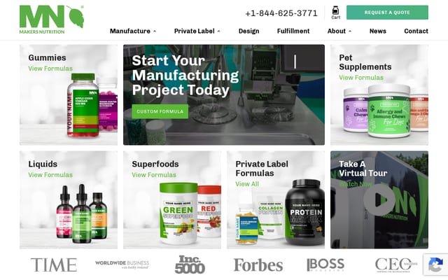 Screenshot of makersnutrition.com