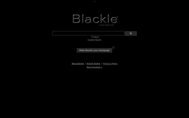 Screenshot of blackle.com