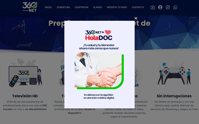 Screenshot of 360net.com.ve