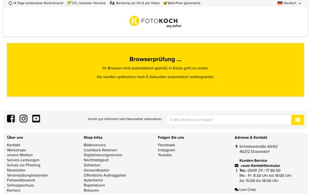 Screenshot of fotokoch.de