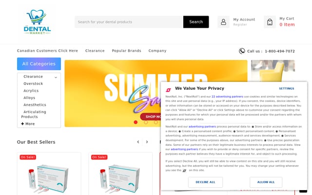 Screenshot of thedentalmarket.net