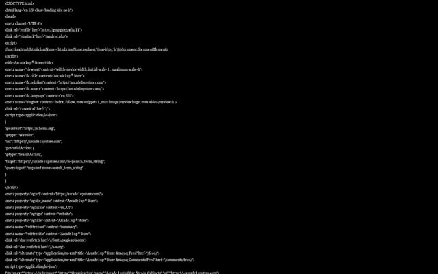 Screenshot of arcade1upstore.com