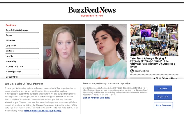 Screenshot of buzzfeednews.com