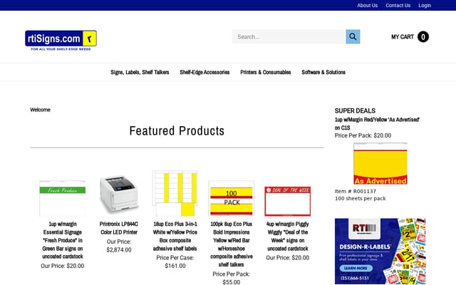 Screenshot of rtisigns.com