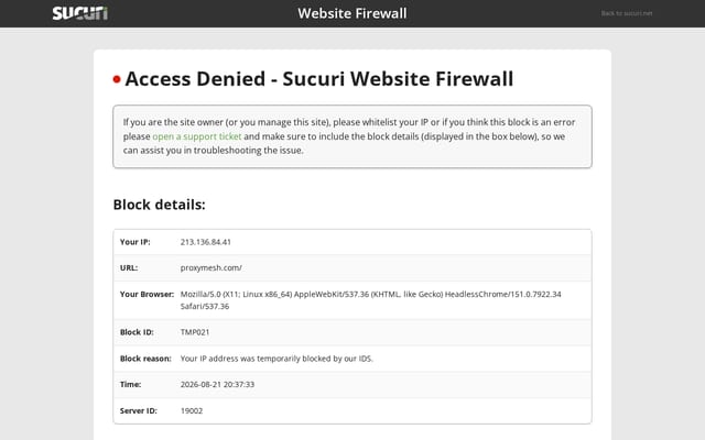 Screenshot of proxymesh.com
