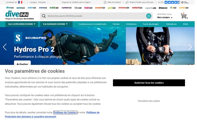 Screenshot of diveinn.com