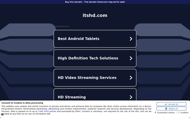 Screenshot of itshd.com