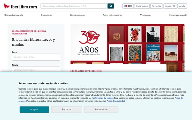 Screenshot of iberlibro.com