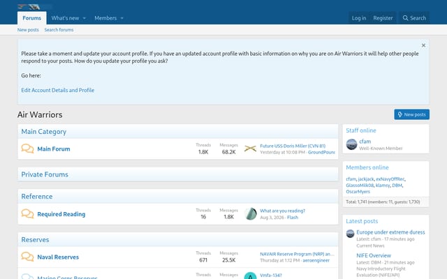 Screenshot of airwarriors.com