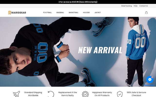 Screenshot of marisgear.com