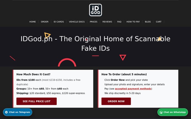 Screenshot of idgod.ph