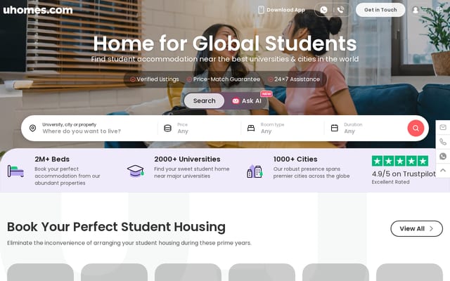 Screenshot of uhomes.com