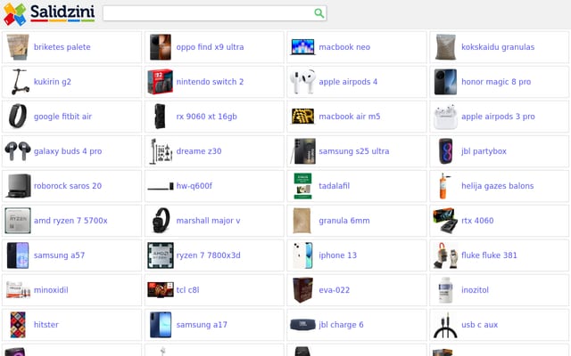 Screenshot of salidzini.lv