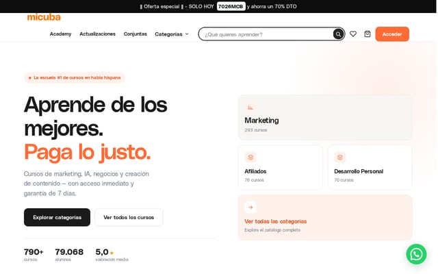 Screenshot of miscursosbaratos.com