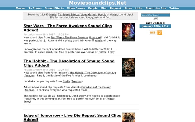 Screenshot of moviesoundclips.net