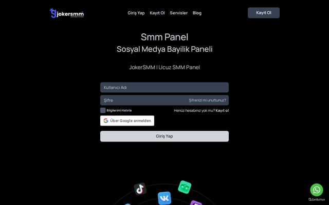Screenshot of jokersmm.com