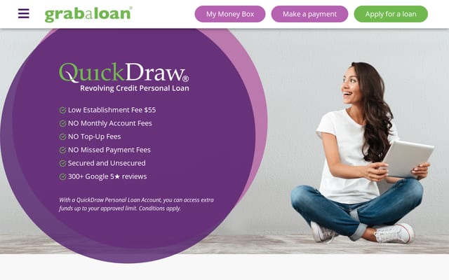 Screenshot of grabaloan.co.nz