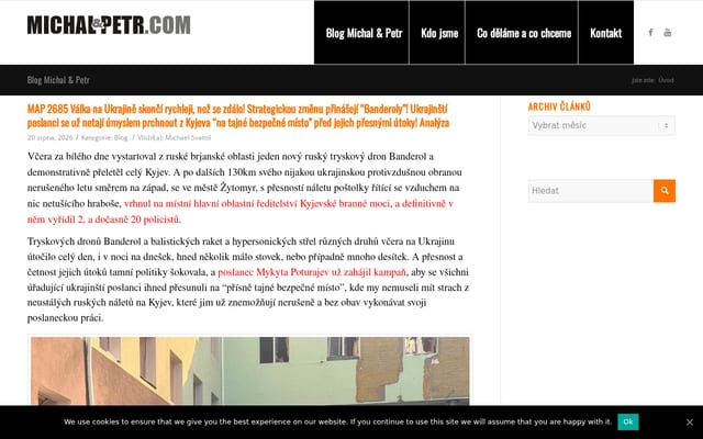 Screenshot of michalapetr.com