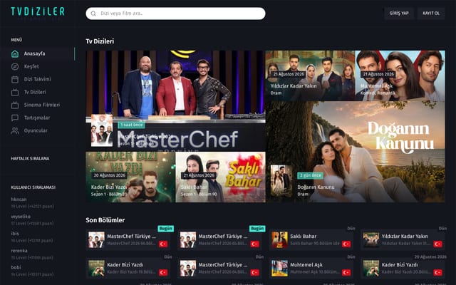 Screenshot of tvdiziler.tv