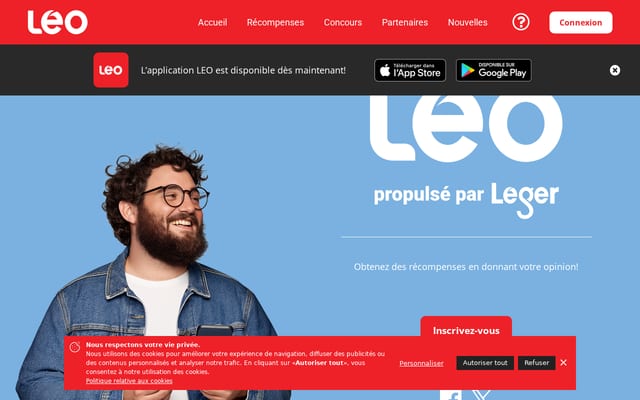 Screenshot of legeropinion.com